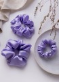 Scrunchie satynowa fioletowa LILAC