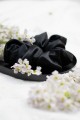 Scrunchie jedwabna w kolorze czarnym Notte