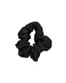 Scrunchie z satyny jedwabnej czarna Venezia
