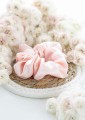 Scrunchie z satyny jedwabnej pudrowy róż Palermo