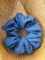 Gumka do włosów typu Scrunchie z lnu denim LINEN