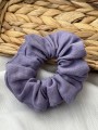 Gumka do włosów typu Scrunchie z lnu lawenda LINEN