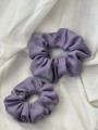 Gumka do włosów typu Scrunchie z lnu lawenda LINEN