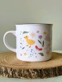 Ceramiczny kubek retro z motywem Wiosna pojemność 280 ml
