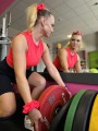 Gumka do włosów typu Scrunchie z lycry koralowa neonowa FLUO