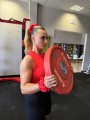 Gumka do włosów typu Scrunchie z lycry koralowa neonowa FLUO