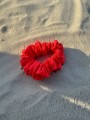 Gumka do włosów typu Scrunchie z lycry koralowa neonowa FLUO