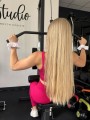 Gumka do włosów typu Scrunchie z lycry biała FLUO
