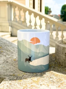 Ceramiczny kubek  z motywem gór Rysy pojemność 330 ml 