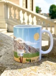 Ceramiczny kubek  z motywem gór Śnieżka pojemność 330 ml  