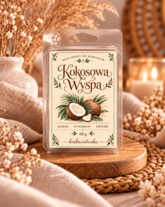 Sojowy wosk zapachowy Kokosowa Wyspa kokos wanilia