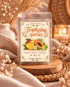 Sojowy wosk zapachowy Tropikalny Sorbet papaya mango limonka