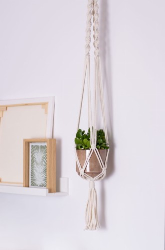 Kwietnik makrama wiszący bawełniany FIUME różne kolory